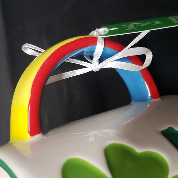 Lang NWT "LUCK" Handpainted Ceramic Mug with Four Leaf Clover - Picture 6 of 6